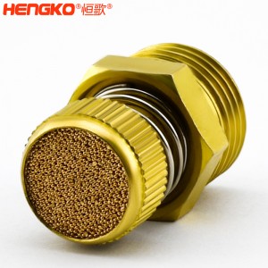 廠家批發HSD型可調節青銅消聲消音器多規格耐高溫消音降噪，用于電磁閥氣動靜音器接頭